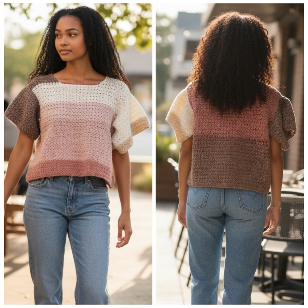 #3022 ‼️1 OF A KIND‼️ Crochet Sweater Top